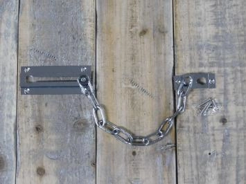 Chaîne de sécurité pour porte nickel et vis