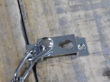 Chaîne de sécurité pour porte nickel et vis
