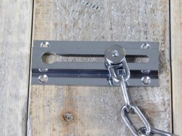 Chaîne de sécurité pour porte nickel et vis