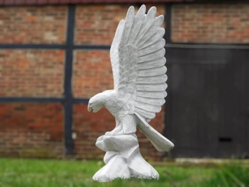 Adler - Flügel nach oben - Steinstatue - 95 cm - klassisch