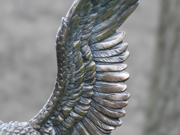 Adelaar - vleugels wijd - polystone - 42 cm - bronze kleur