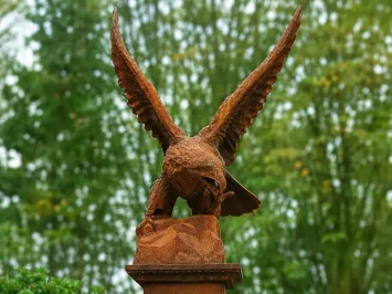 Aigle XL – 113 cm – statue de jardin en fonte massive