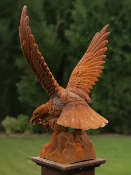 Aigle XL – 113 cm – statue de jardin en fonte massive