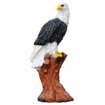 XL tuinbeeld adelaar op boomstam – polystone – 102 cm