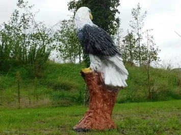 Statue aigle sur tronc – polyrésine – grande taille – 102 cm