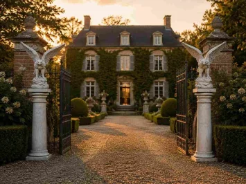 Adelaars op sokkel - tuinbeeld steen - 140 cm - set van 2