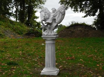 Aigle sur piédestal – 127 cm – décoration en pierre – unique