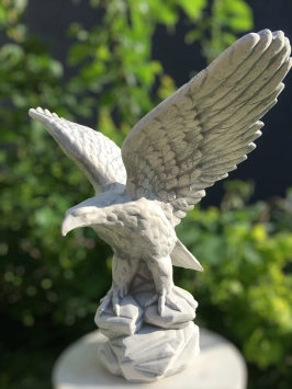 Adler - Flügel nach oben - Steinstatue - 60 cm - klassisch