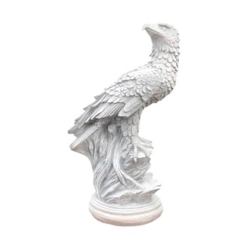 Aigle assis sur rocher statue en pierre 70 cm classique