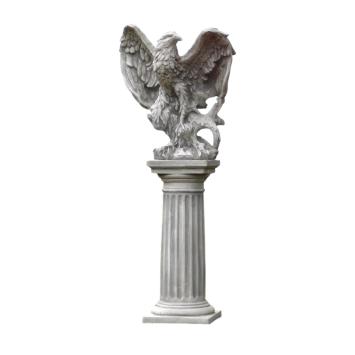 Adelaar op sokkel – 127 cm – stenen decoratie – uniek