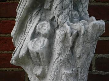 Adler auf Baumstumpf – Gartenfigur – 105 cm – Stein
