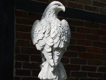 Aigle sur souche d'arbre - statue de jardin - 105 cm - pierre