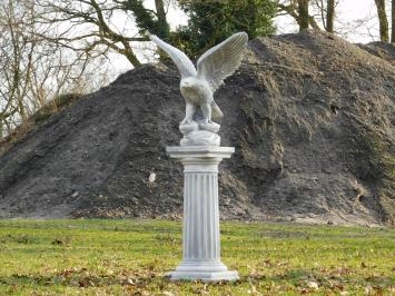 Aigle - sur socle - statue en pierre - 130 cm - classique
