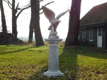 Aigle - sur socle - statue en pierre - 130 cm - classique