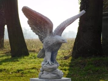 Aigle - sur socle - statue en pierre - 130 cm - classique