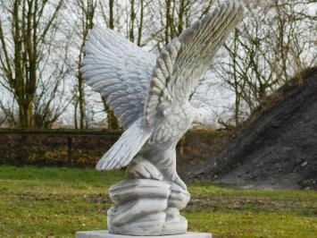 Aigle - sur socle - statue en pierre - 130 cm - classique