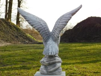 Aigle - sur socle - statue en pierre - 130 cm - classique