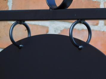 Schild Schwarz -Ladenschild- 75 cm - Oval - Eisen