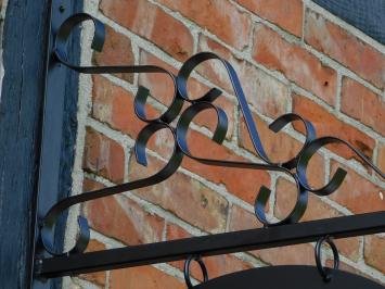 Schild Schwarz -Ladenschild- 75 cm - Oval - Eisen