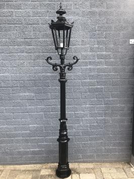 Buitenlamp, lantaarn Amsterdam met keramische fitting en glas, gegoten aluminium, 225 cm