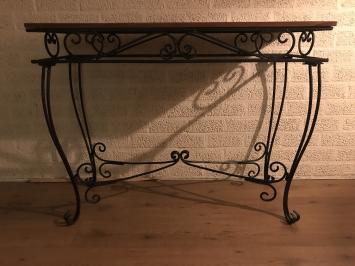 Antieke side table, decoratieve tafel, bruin