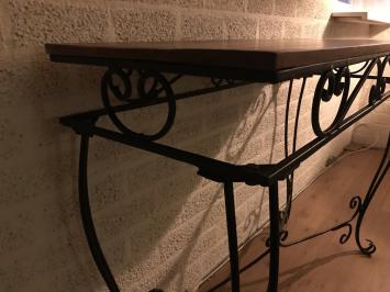 Antieke side table, decoratieve tafel, bruin