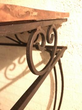 Antieke side table, decoratieve tafel, bruin