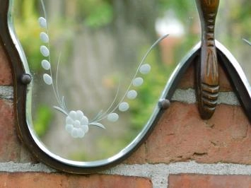 Miroir ancien Papillon - Bois - Pièce unique