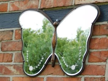 Miroir ancien Papillon - Bois - Pièce unique
