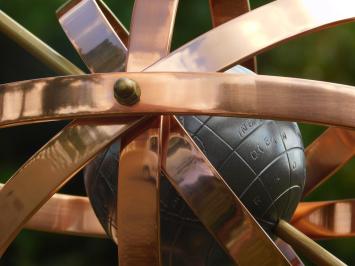 Cadran solaire pour le jardin - couleur laiton/cuivre - classique