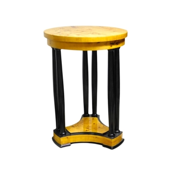 Vintage Art-Deco-Tisch – Holz – Durchmesser 54 cm – Höhe 75 cm