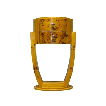 Vintage Art-Deco-Kommode – Holz – 70 cm – 2 Schubladen