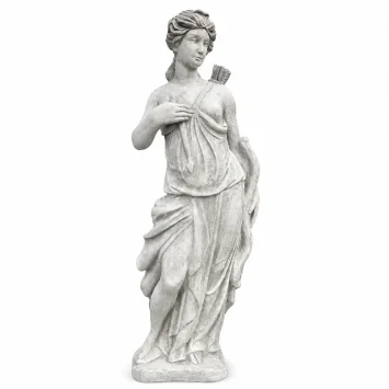 Artemis - stenen beeld - 143 cm - klassiek wit - Grieks