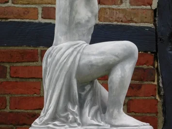 Atlas-Statue mit Globus auf Sockel – Stein – 170 cm