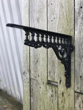 Jeu de 2 supports d'étagères au design épuré - noir mat