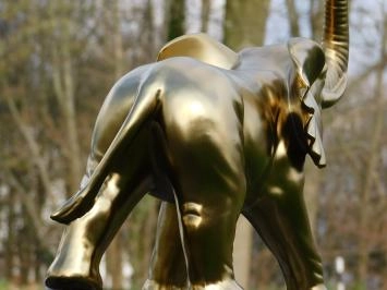 Olifant - keramiek - 40 cm - mat goud - tijdloos beeld