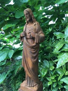 Jesus - Heiliges Herz - Steinstatue - 82 cm - Oxid