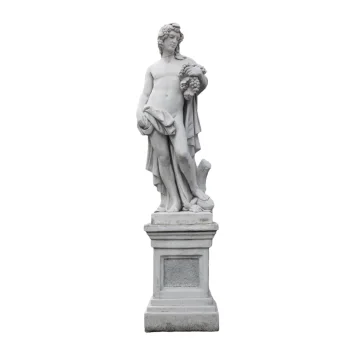 Bacchus - stenen beeld - 144 cm - klassiek wit - Romeins