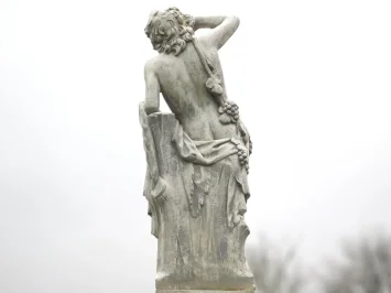 Dionysos Bacchus - Gartenstatue auf Sockel - Stein - 200 cm - klassisch