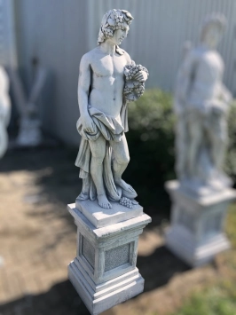 Bacchus - stenen beeld - 144 cm - klassiek wit - Romeins