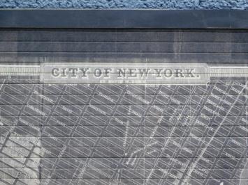 Wanddecoratie bamboe City of New York - met ophangtouw
