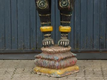 Tigre balinais - fait main en bois - 290 cm - en couleur