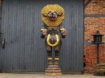 Tigre balinais - fait main en bois - 290 cm - en couleur