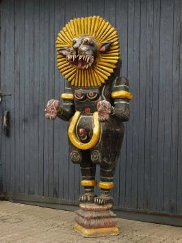 Tigre balinais - fait main en bois - 290 cm - en couleur
