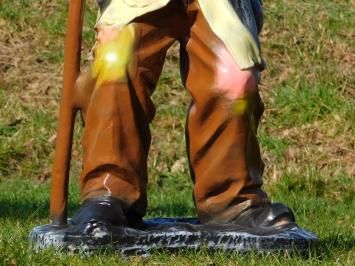 Statue de mendiant – 92 cm – décor en polystone noir