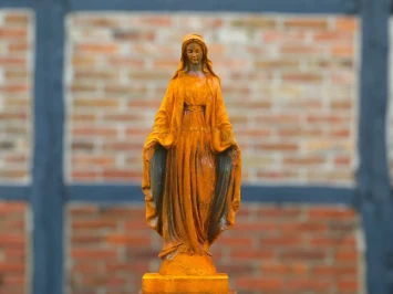 Maria auf Säule – Gartenfigur aus Gusseisen – 180 cm – exklusive Statue