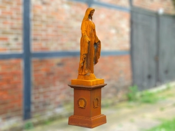 Maria auf Säule – Gartenfigur aus Gusseisen – 180 cm – exklusive Statue