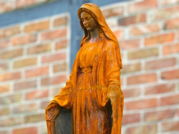 Maria auf Säule – Gartenfigur aus Gusseisen – 180 cm – exklusive Statue