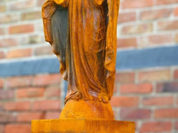 Maria auf Säule – Gartenfigur aus Gusseisen – 180 cm – exklusive Statue