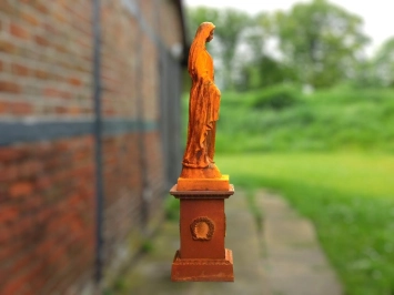 Marie sur socle - statue de jardin en fonte - 180 cm - statue exclusive